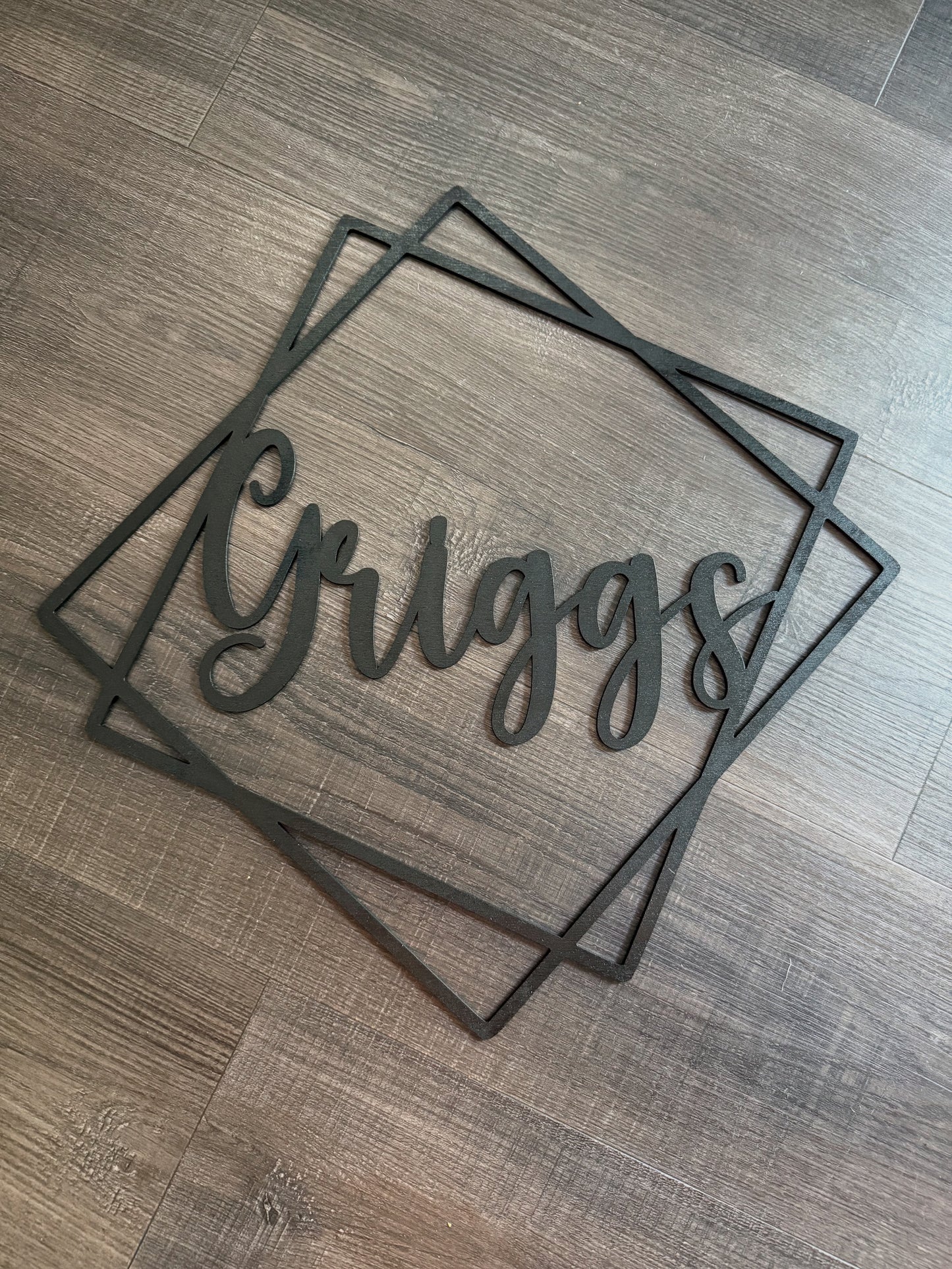 Laser Cut Name Sign