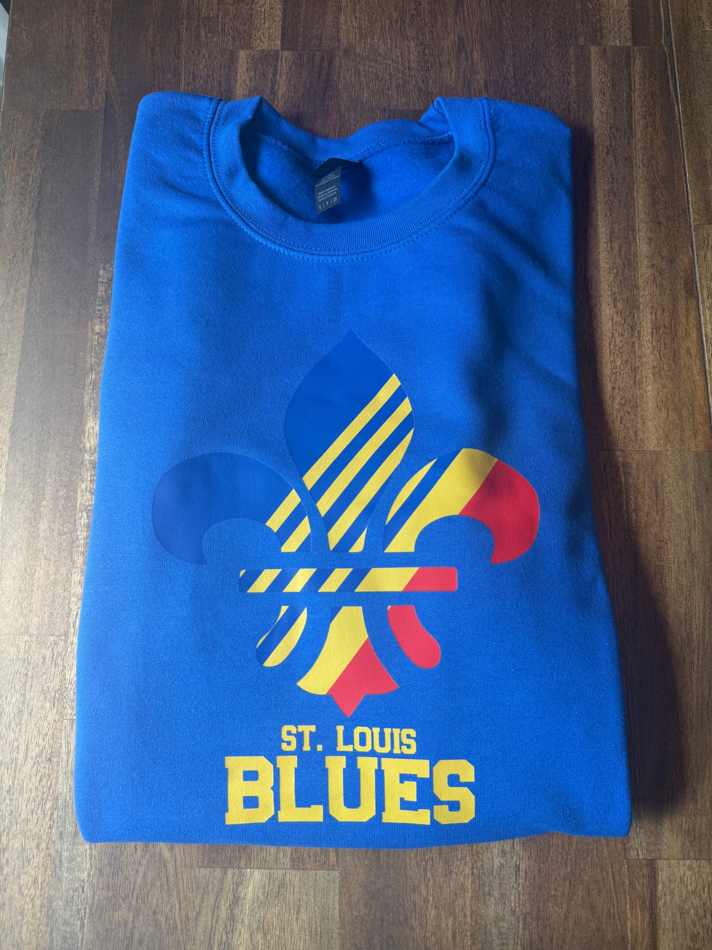 Blues Fleur De Lis Crewneck