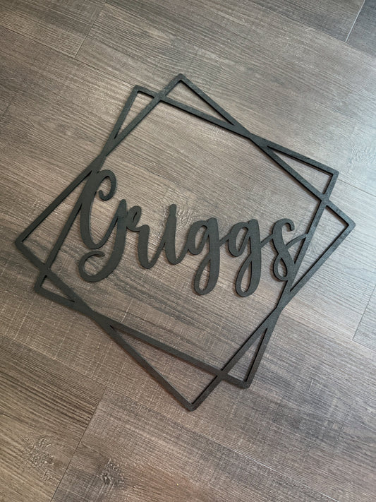 Laser Cut Name Sign