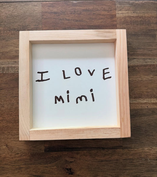Laser Engraved Handwriting Sign