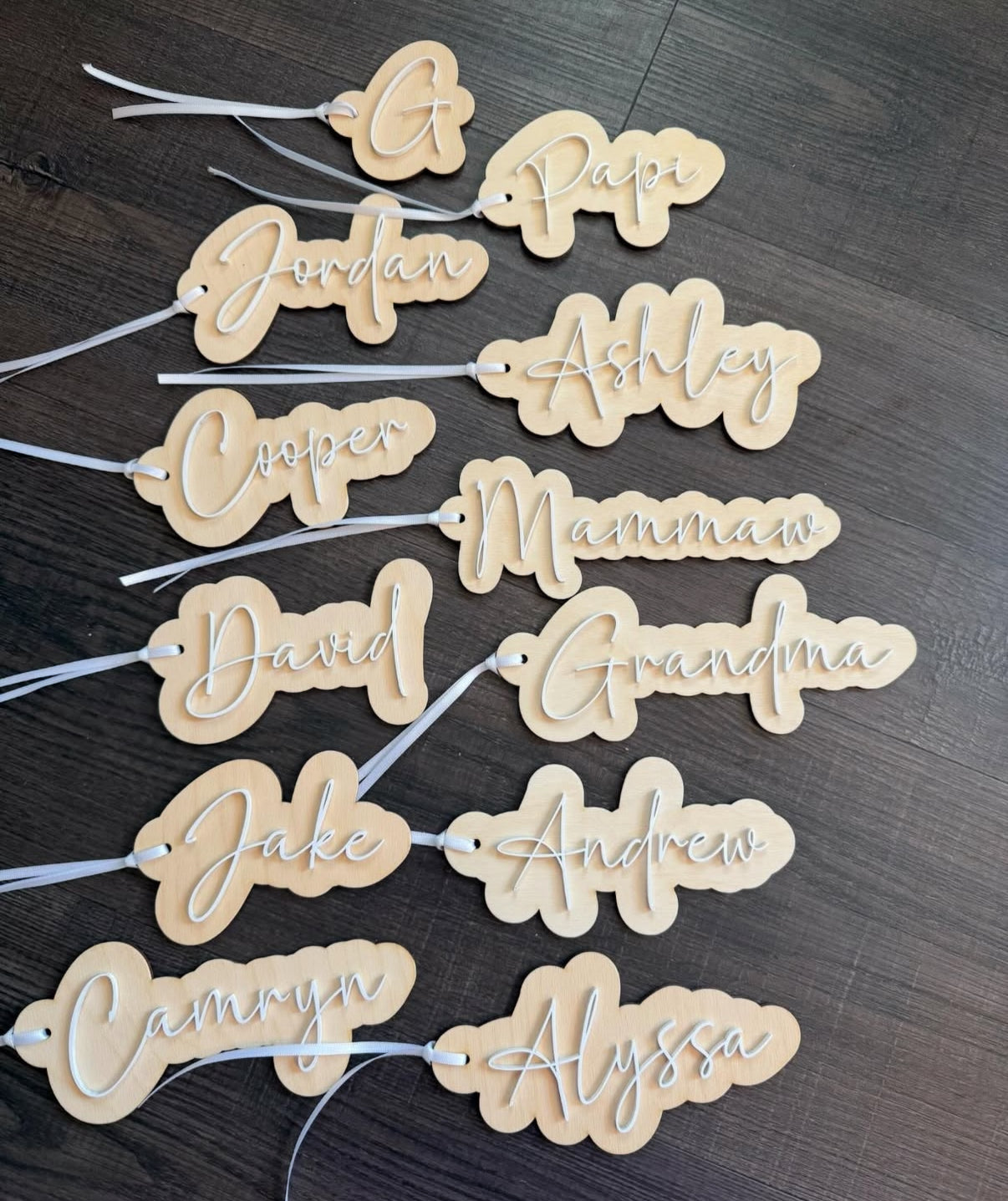 Wood Stocking Tags