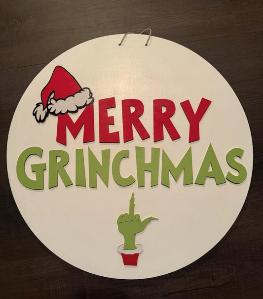 Merry Grinchmas Door Hanger