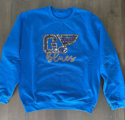 Adult GO BLUES Crewneck