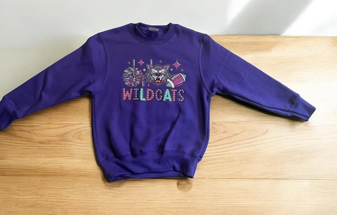 Youth Wildcats Football Crewneck