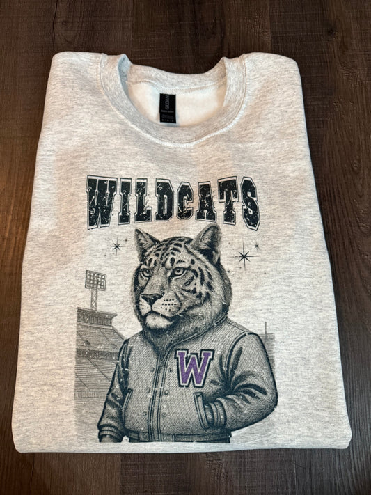 Adult Wildcats Varsity Jacket Stadium Sweatshirt