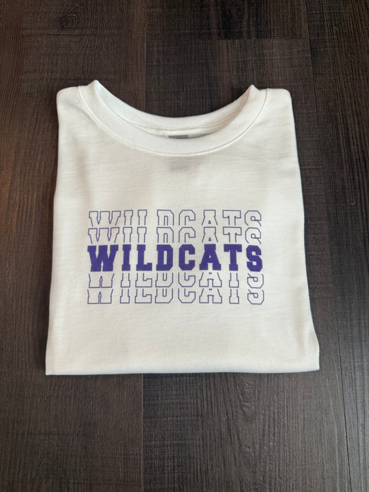 Youth Stacked Wildcats T-Shirt