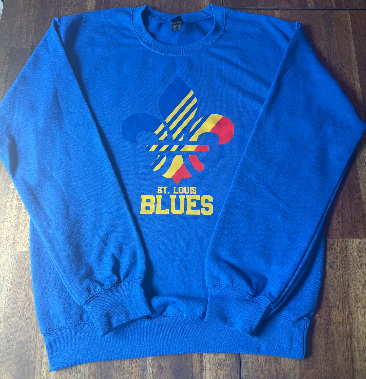 Blues Fleur De Lis Crewneck